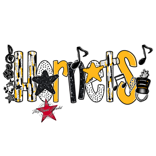 Hornets Band Scrape-Yellow