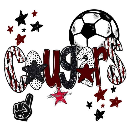 Cougars Soccer Scrape-Maroon