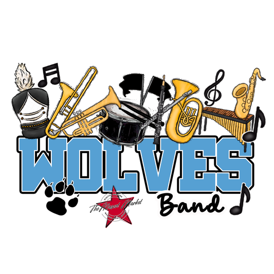 Wolves Varsity Band-Carolina Blue