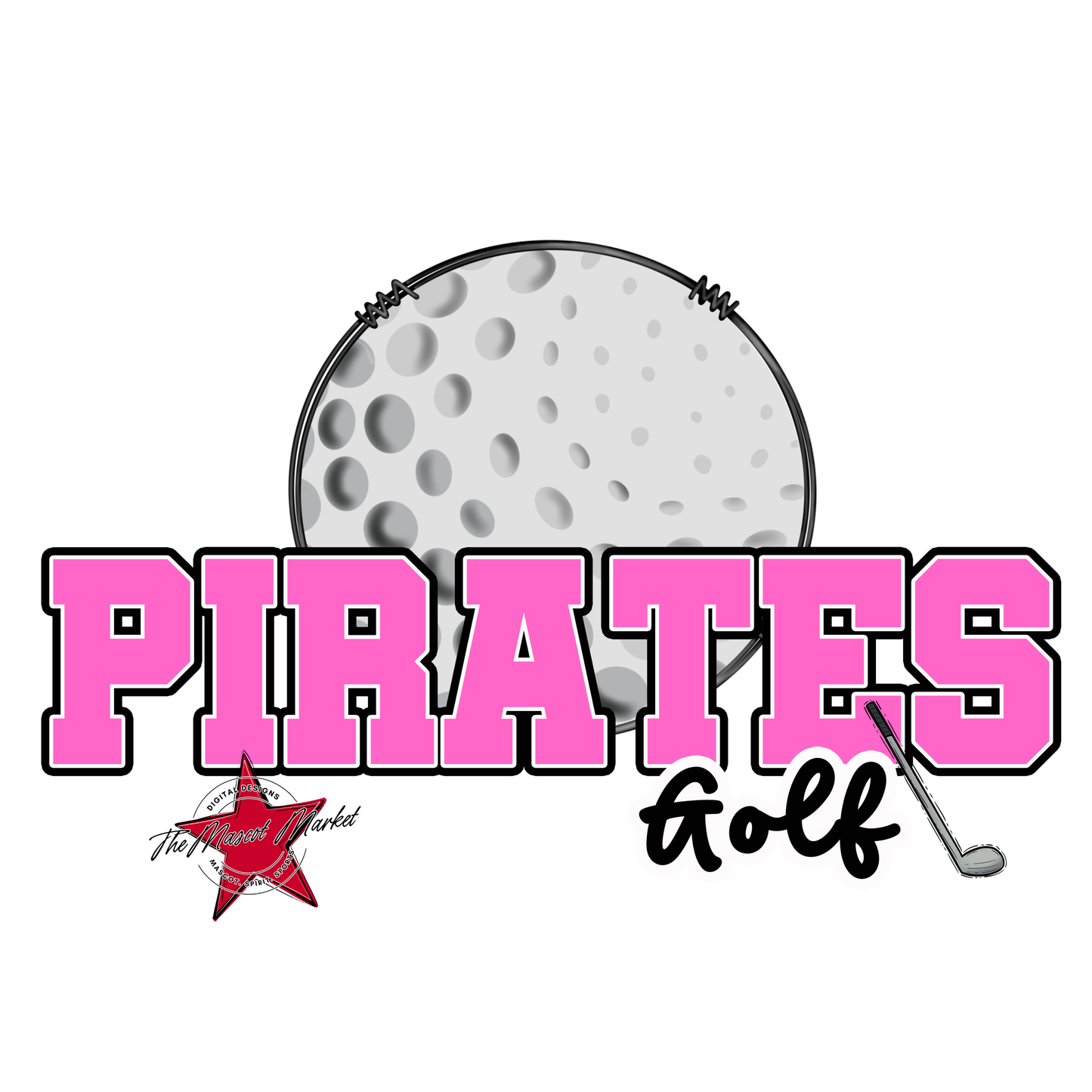 Pirates Varsity Golf-Baby Pink