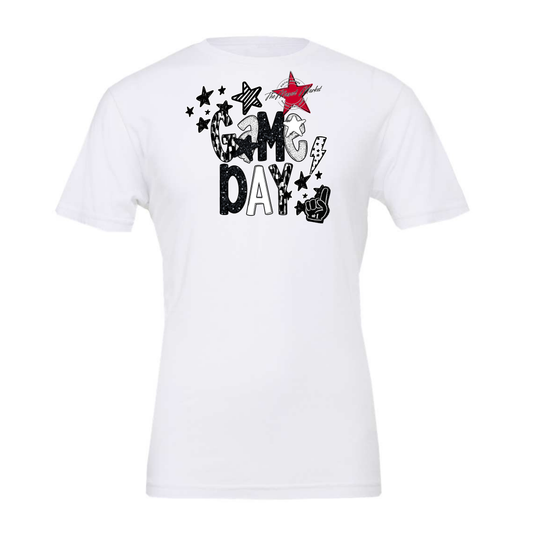 Game Day Scrape Design-Black & White