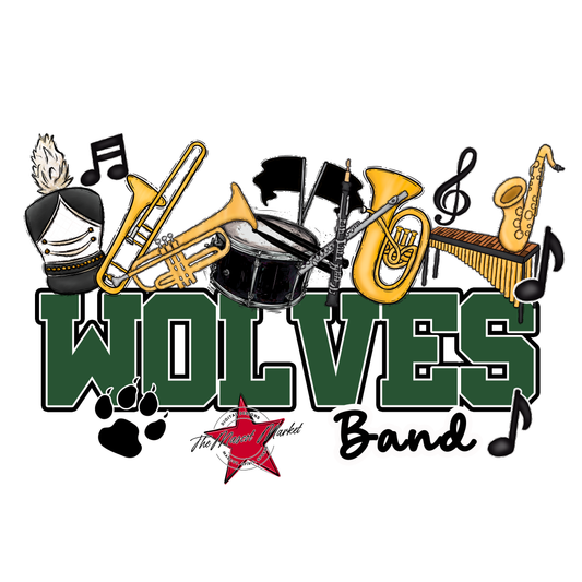 Wolves Varsity Band-Green