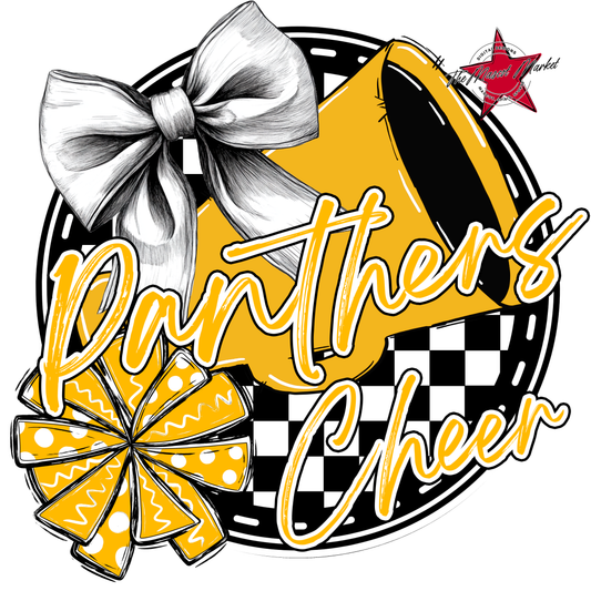 Panthers Circle Cheer Design-Yellow