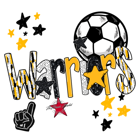 Warriors Soccer Scrape-Yellow