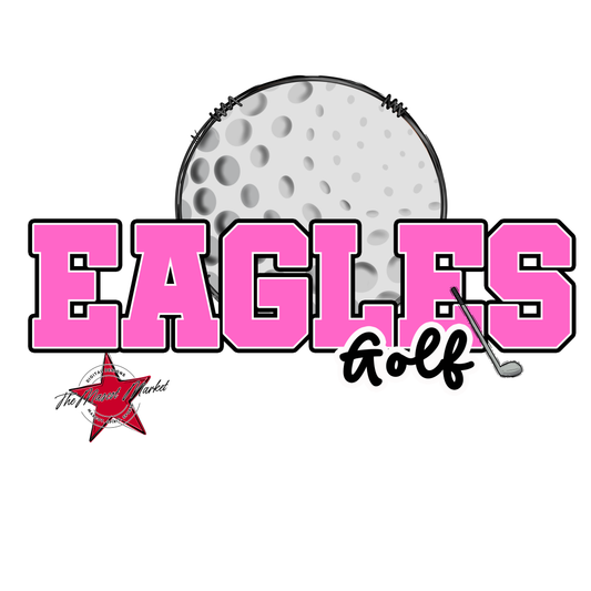 Eagles Varsity Golf Design-Baby Pink