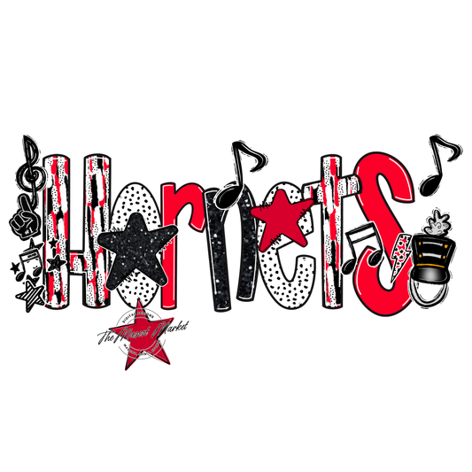 Hornets Band Scrape-Red
