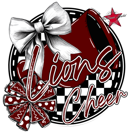 Lions Circle Cheer Design-Maroon