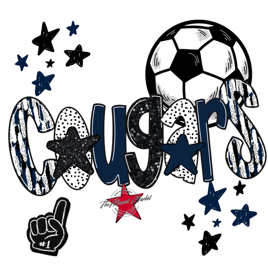 Cougars Soccer Scrape-Navy