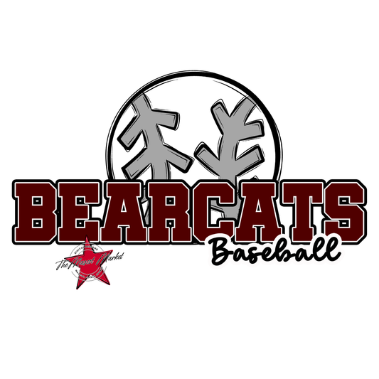 Bearcats Varsity Baseball Design-Maroon