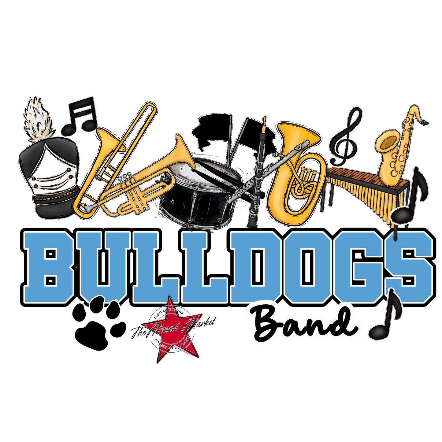 Bulldogs Varsity Band-Carolina Blue