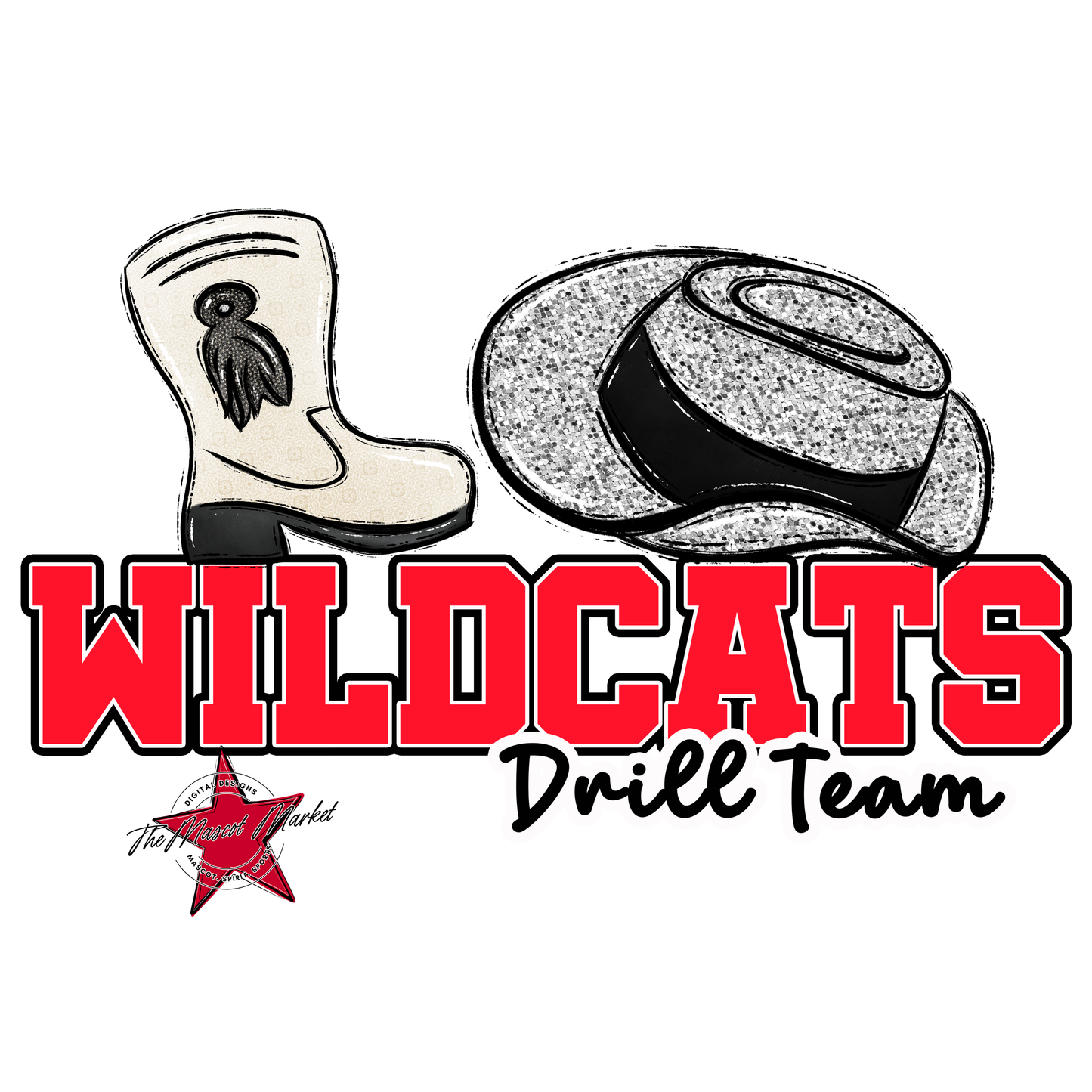 Wildcats Varsity Drillteam-Bright Red