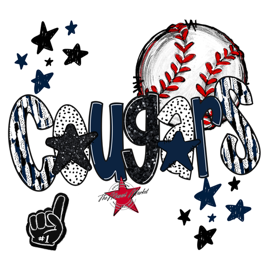 Cougars Baseball Scrape-Navy