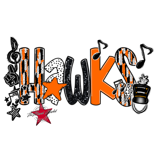 Hawks Band Scrape-Orange