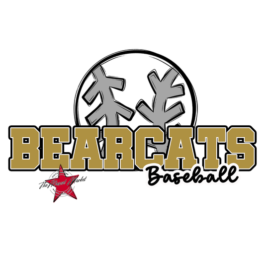 Bearcats Varsity Baseball Design-Gold