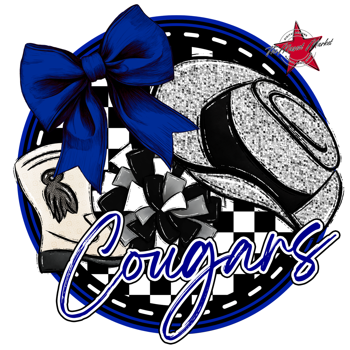 Cougars Circle Drillteam Design-Blue