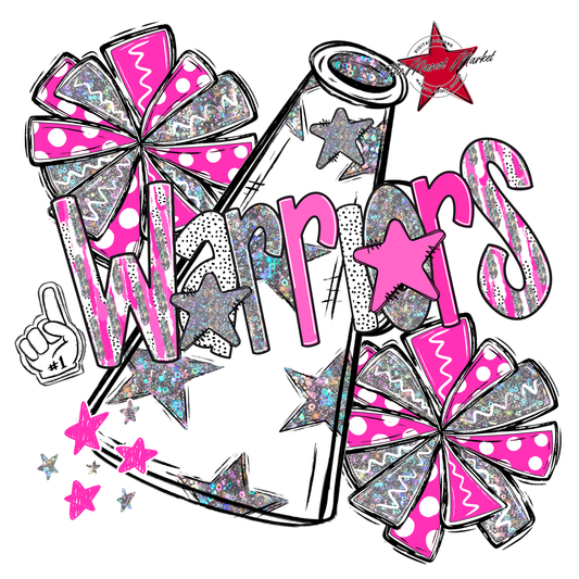 Warriors Cheer Megaphone Scrape-Pink