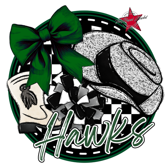 Hawks Circle Drillteam Design-Green