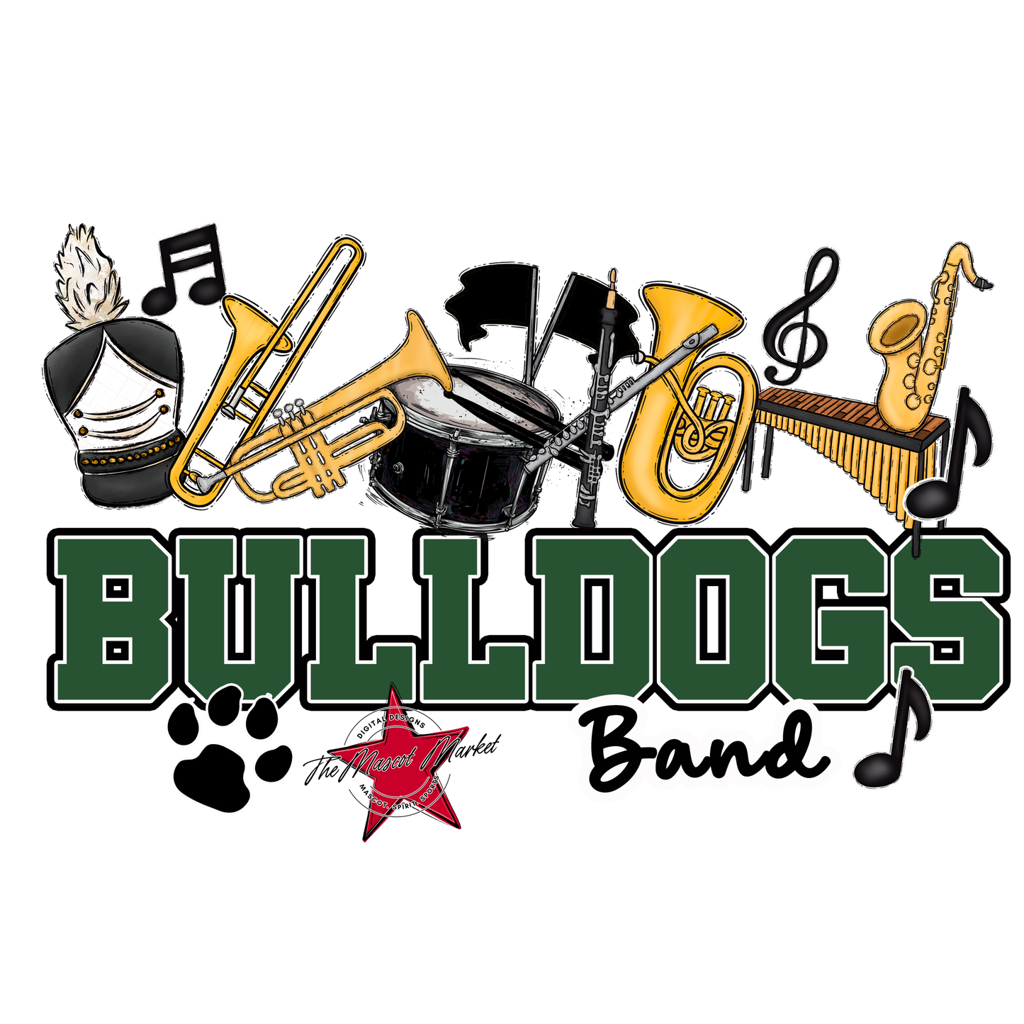 Bulldogs Varsity Band-Green
