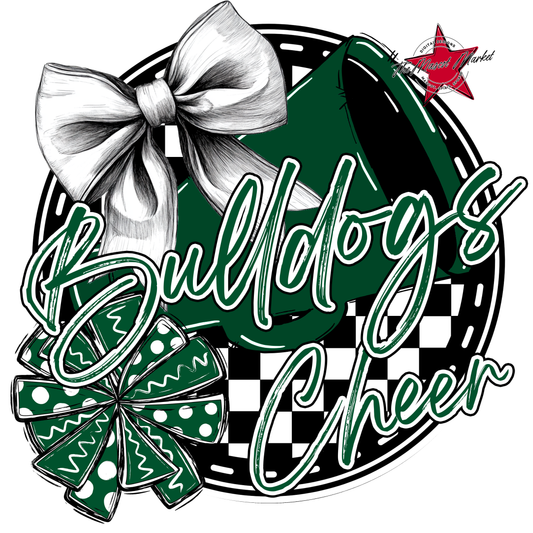 Bulldogs Circle Cheer Design-Green
