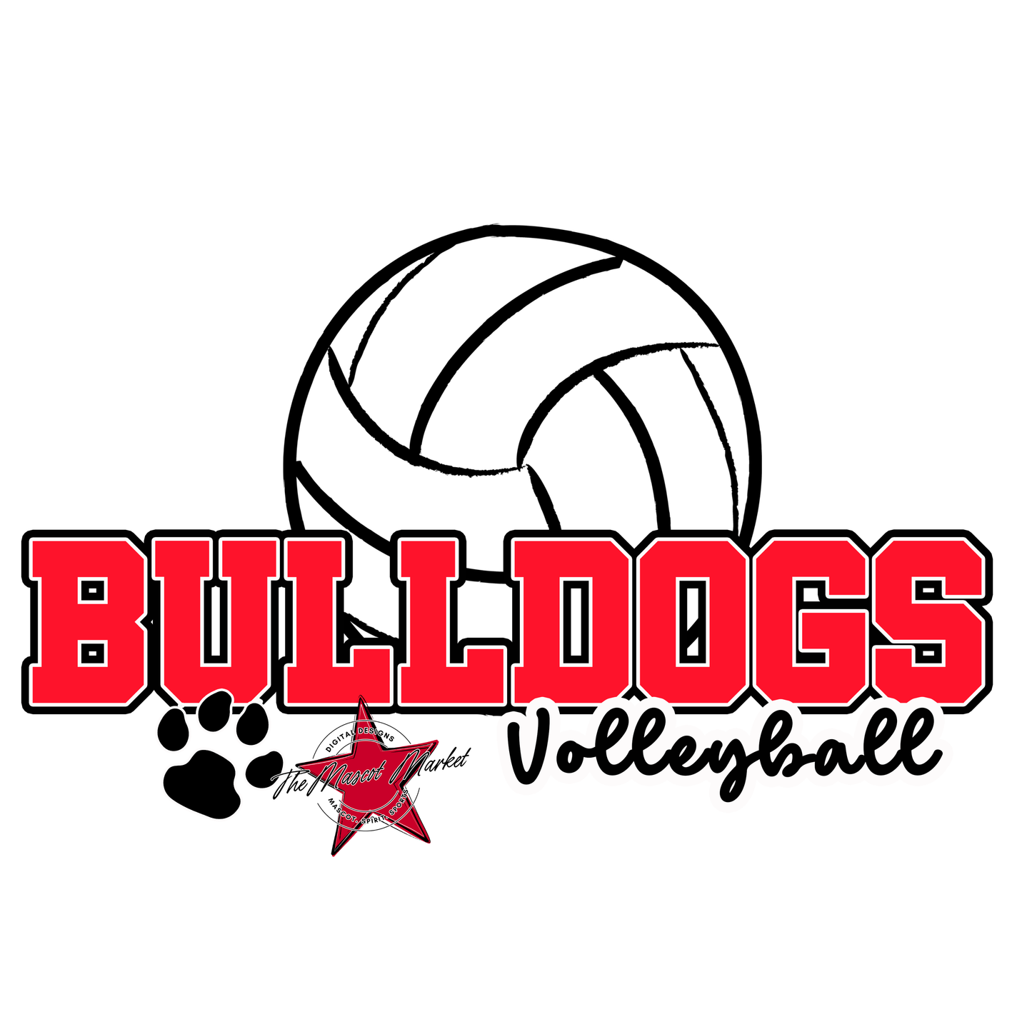Bulldogs Varsity Volleyball-Bright Red