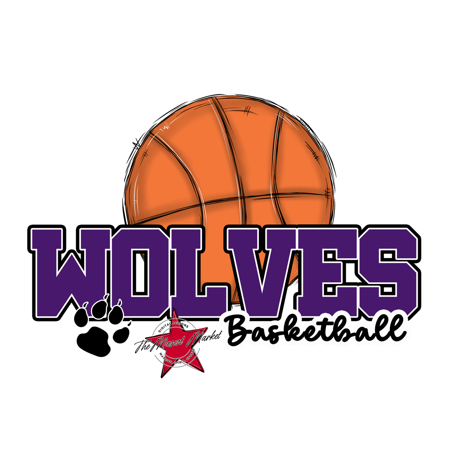 Wolves Varsity Basketball-Purple