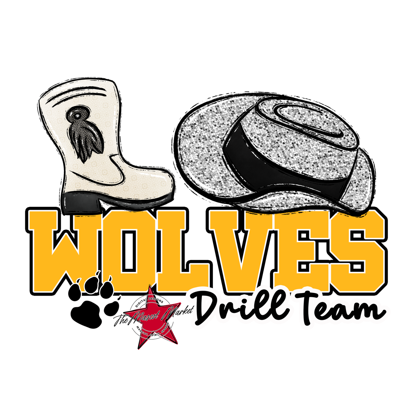 Wolves Varsity Drillteam-Yellow