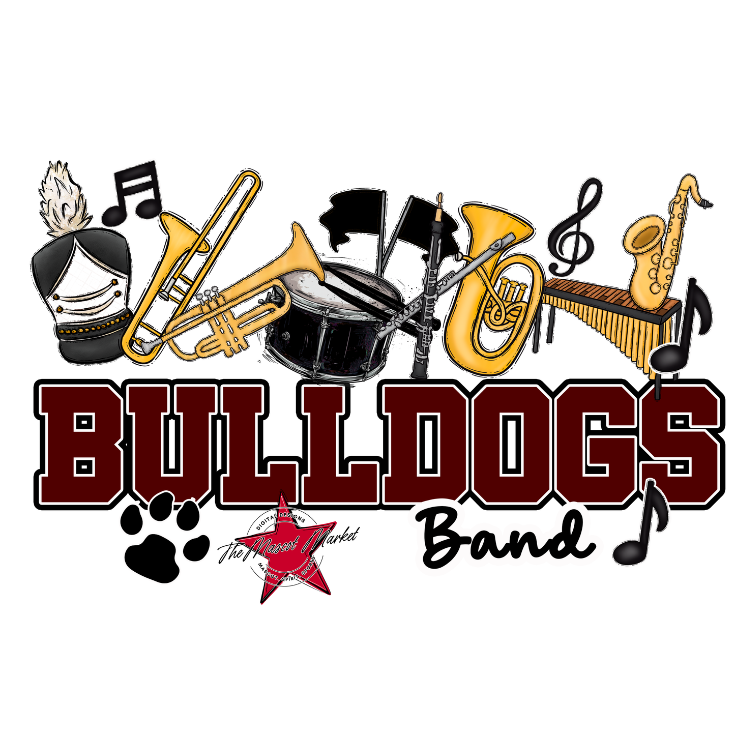 Bulldogs Varsity Band-Maroon