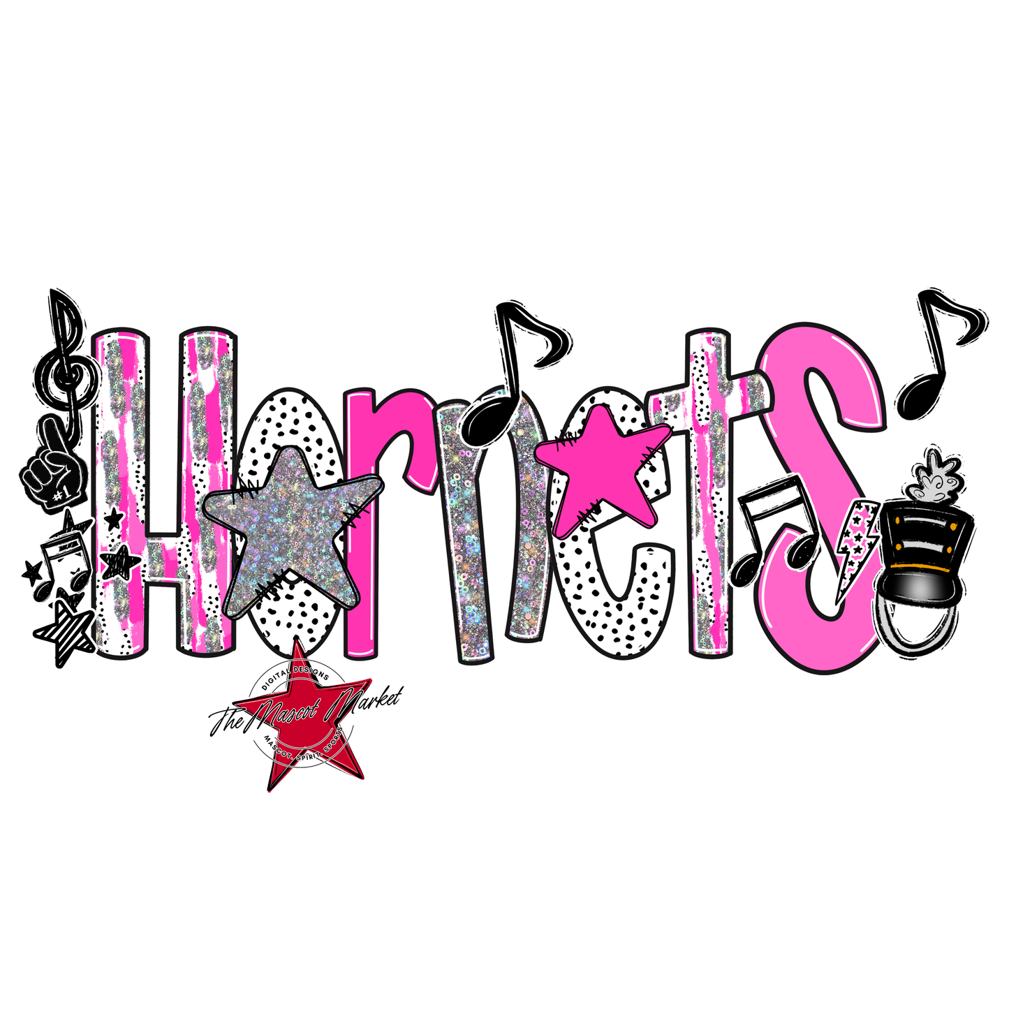 Hornets Band Scrape-Pink