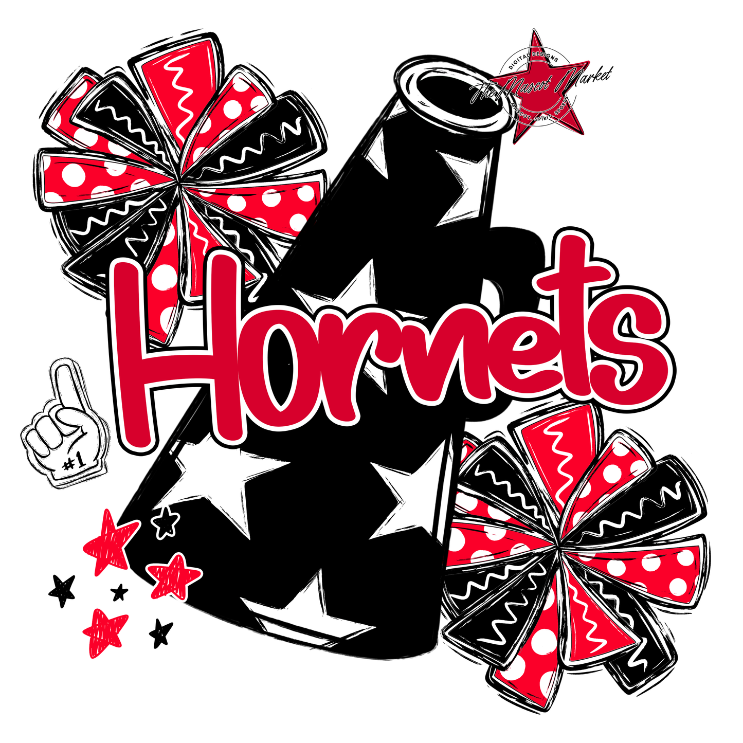 Hornets Alpha Megaphone Design-Red
