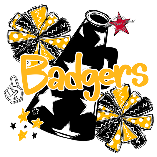 Badgers Alpha Cheer Megaphone-Yellow