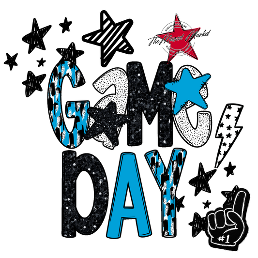 Game Day Scrape Design-Carolina Blue