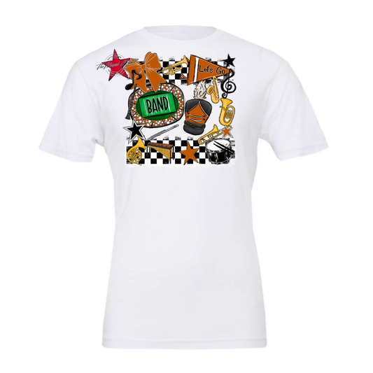 Band Checkers Spirit Design-Burnt Orange