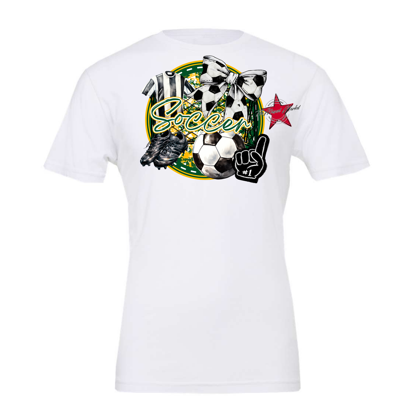 Circle Soccer Design-Green-Yellow