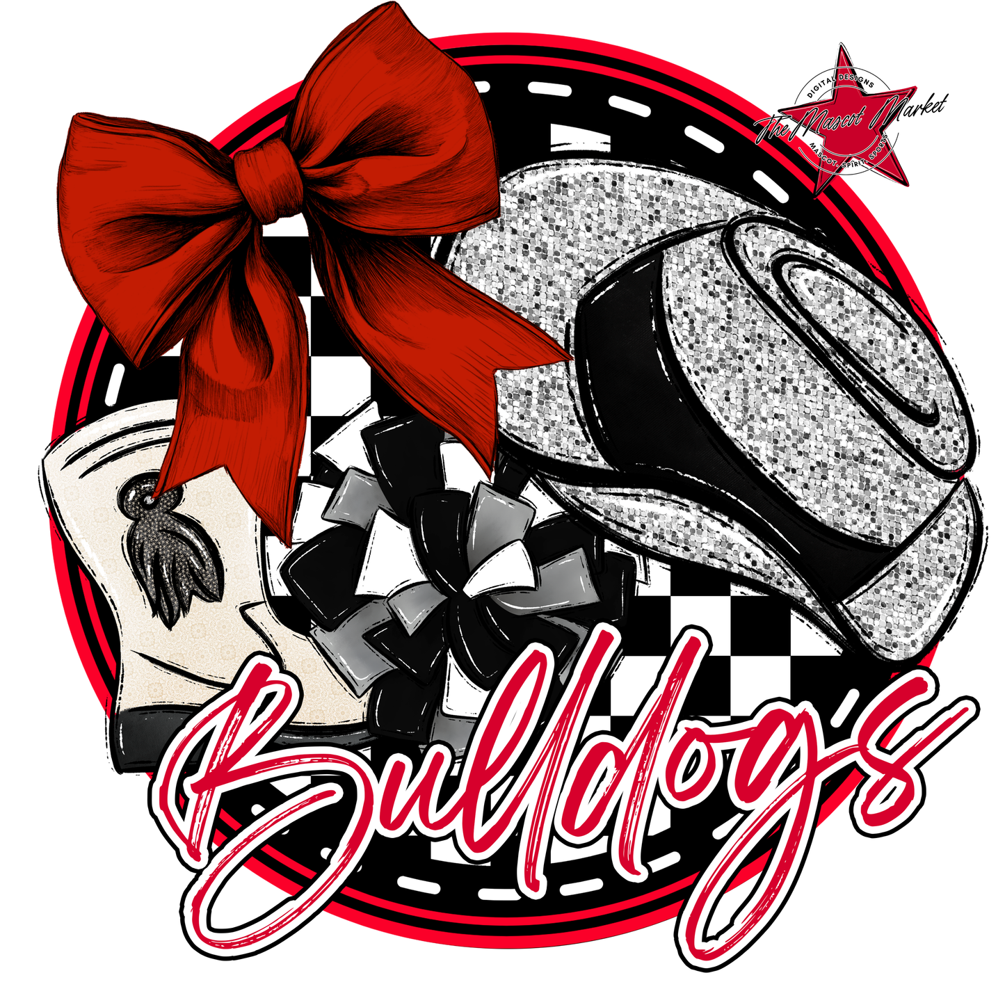 Bulldogs Circle Drillteam Design-Red