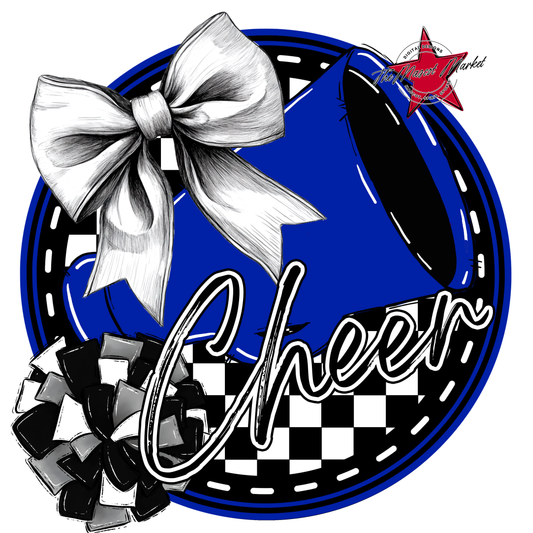Cheer Circle Design-Royal Blue