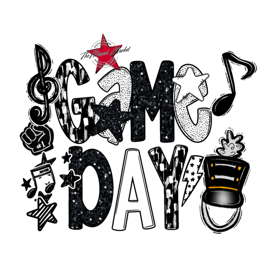 Game Day Scrape-Black & White