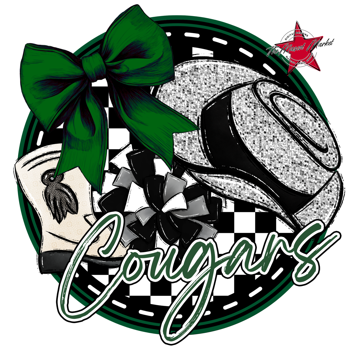 Cougars Circle Drillteam Design-Green
