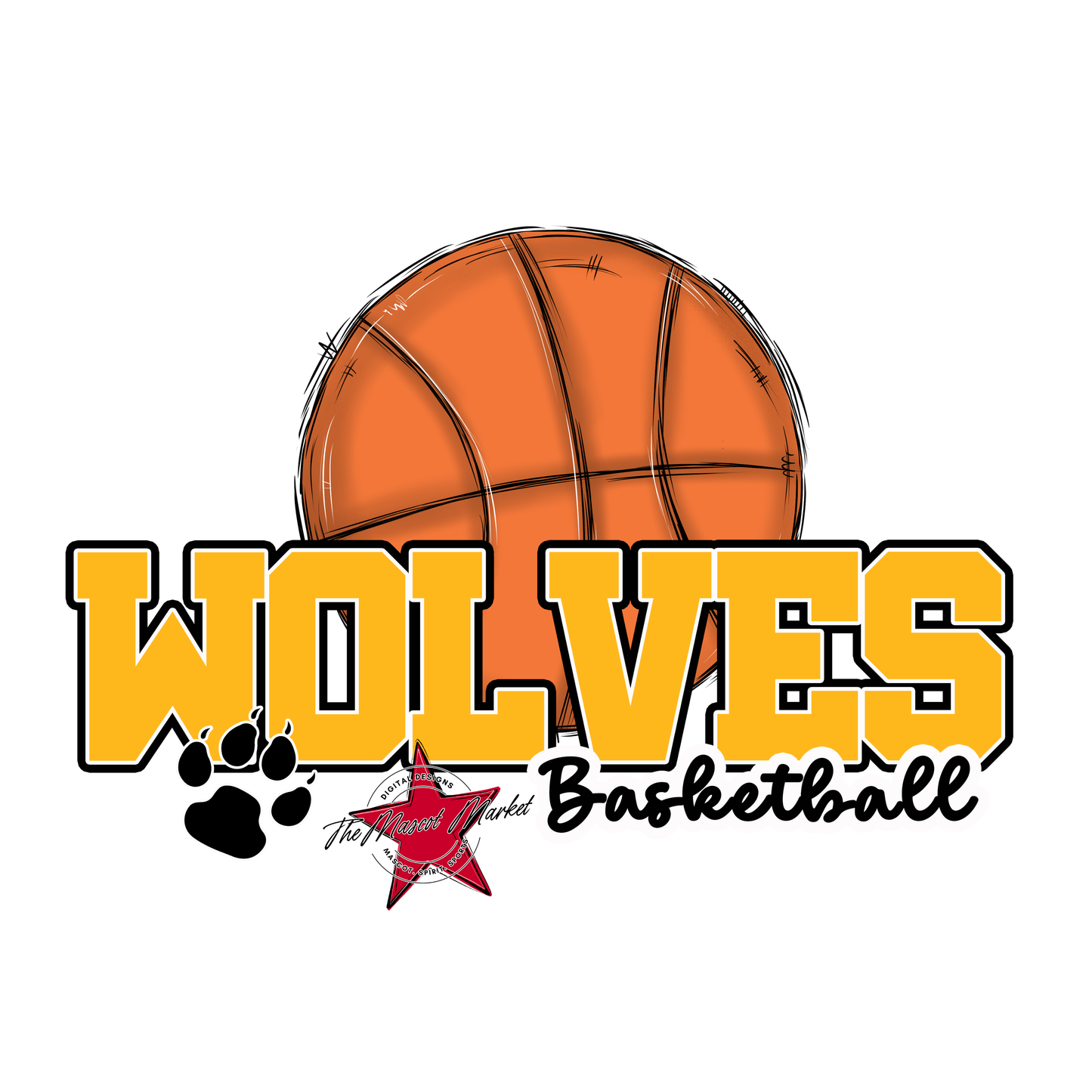 Wolves Varsity Basketball-Yellow