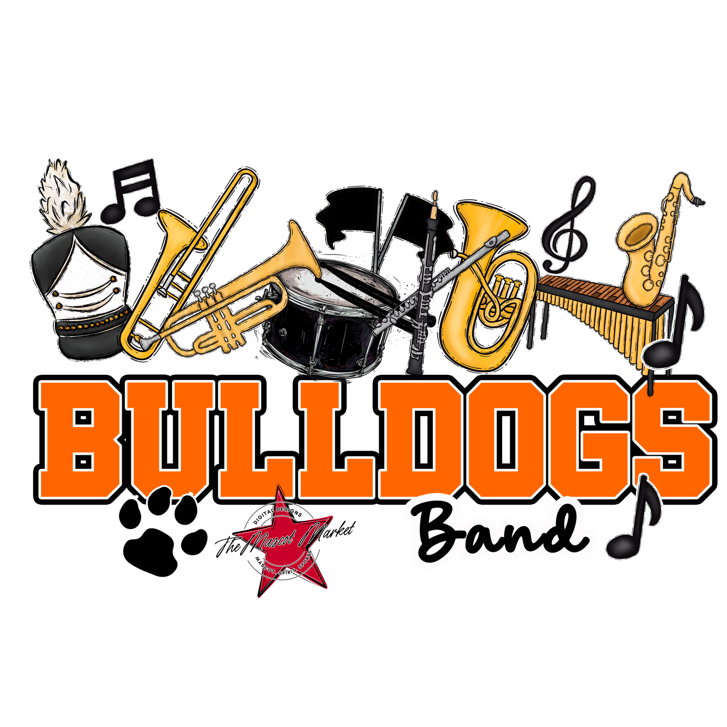 Bulldogs Varsity Band-Orange