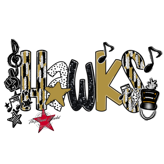 Hawks Band Scrape-Gold