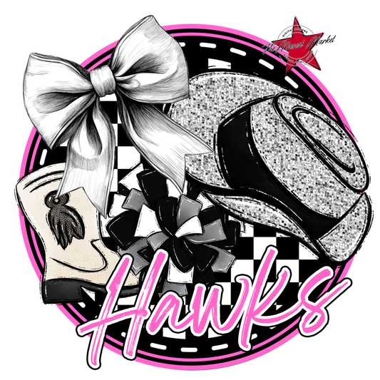 Hawks Circle Drillteam Design-Baby Pink