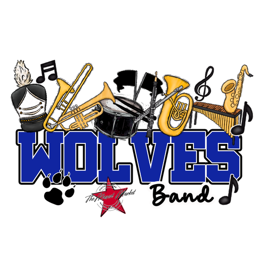 Wolves Varsity Band-Royal Blue