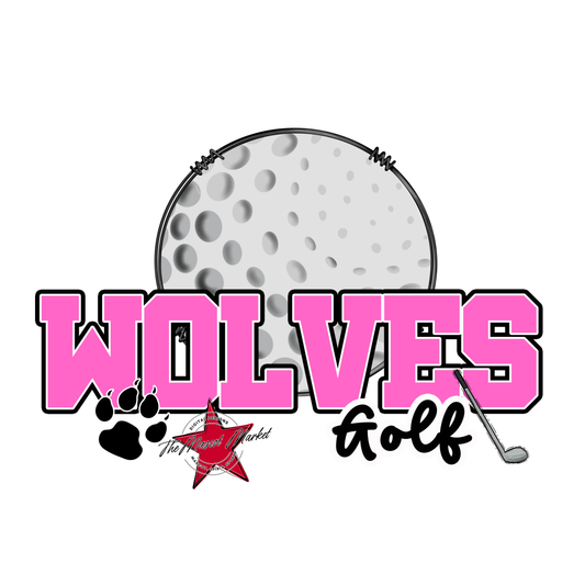 Wolves Varsity Golf-Baby Pink