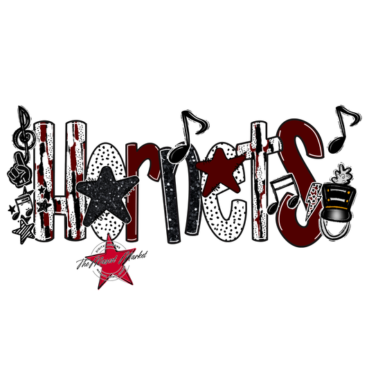 Hornets Band Scrape-Maroon