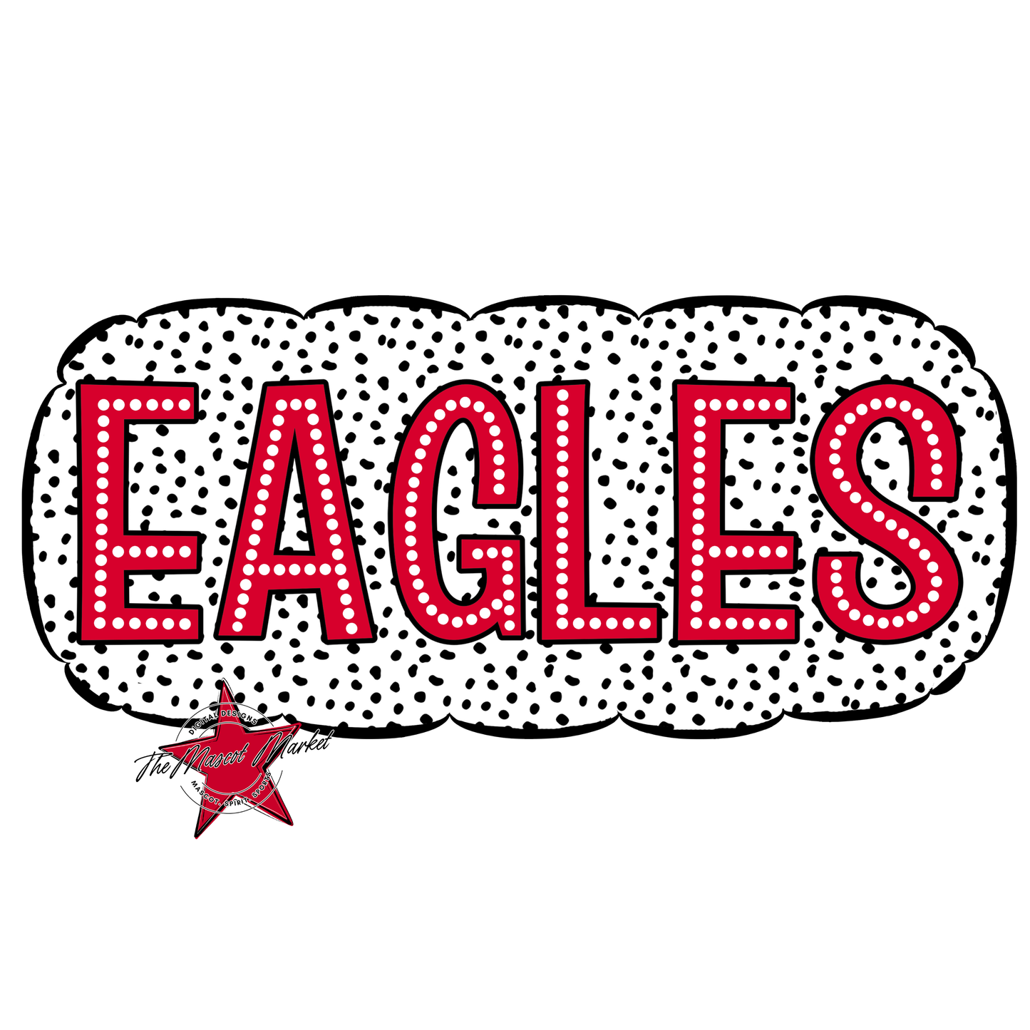 Eagles Cloud Dot Frame-Red