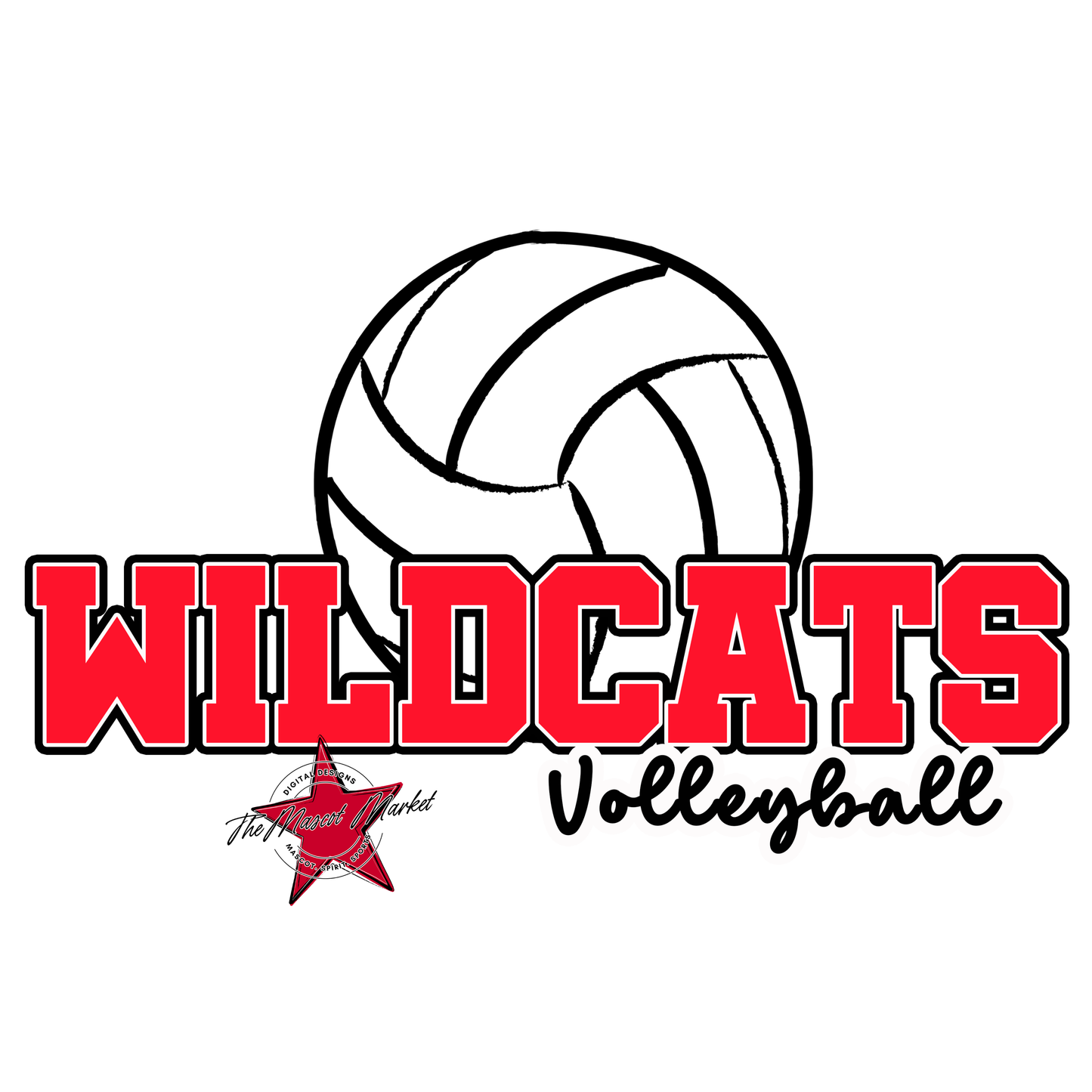 Wildcats Varsity Volleyball-Bright Red