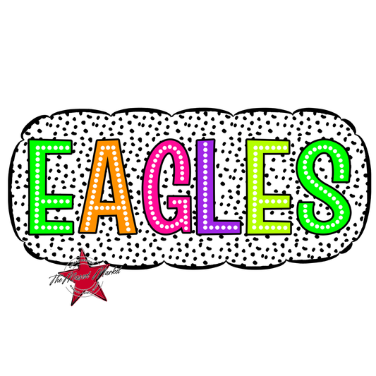 Eagles Cloud Dot Frame-Neon