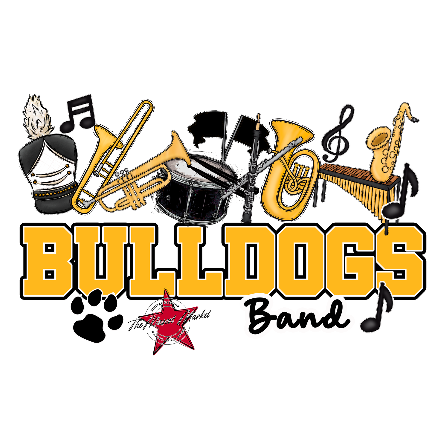 Bulldogs Varsity Band-Yellow