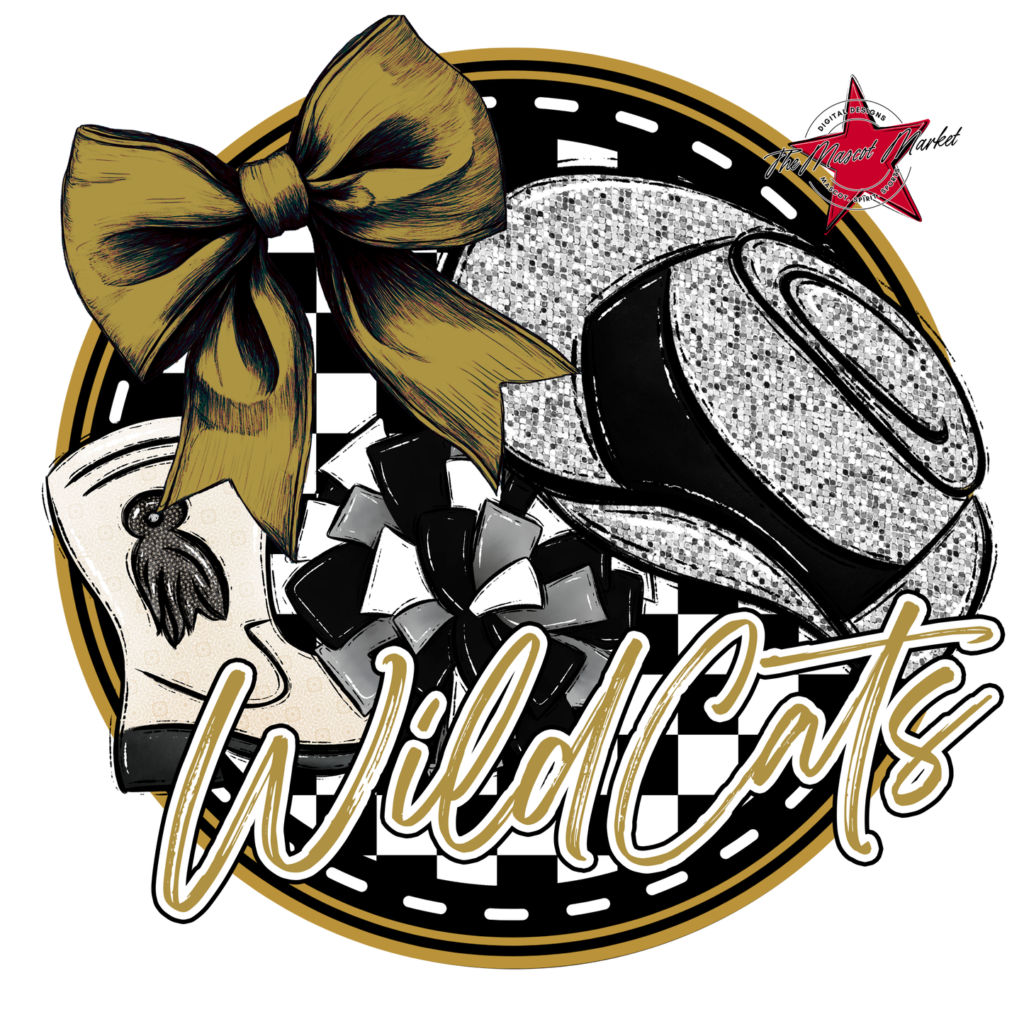 Wildcats Circle Drillteam Design-Gold