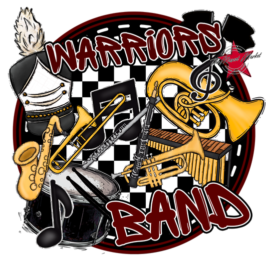 Warriors Circle Band Design-Maroon